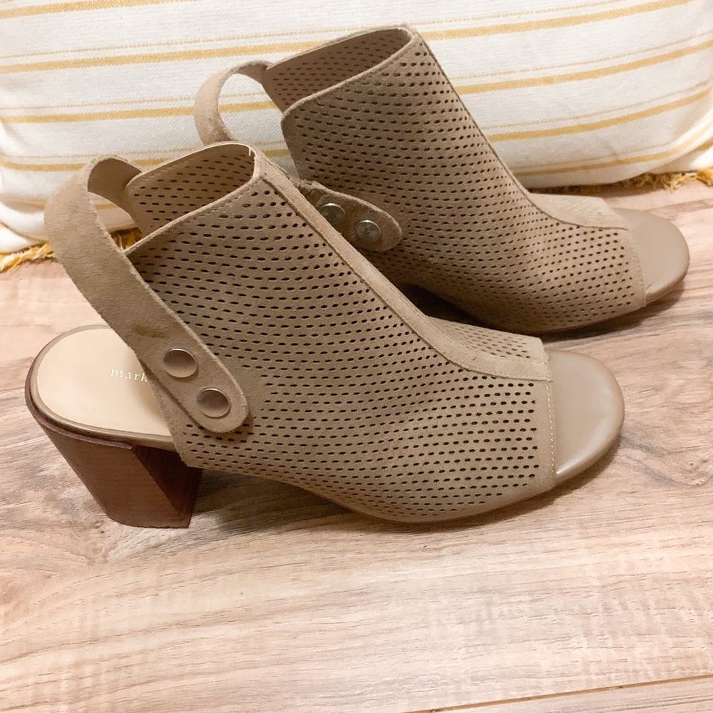 Market and Spruce Peep Toe Ankle Booties